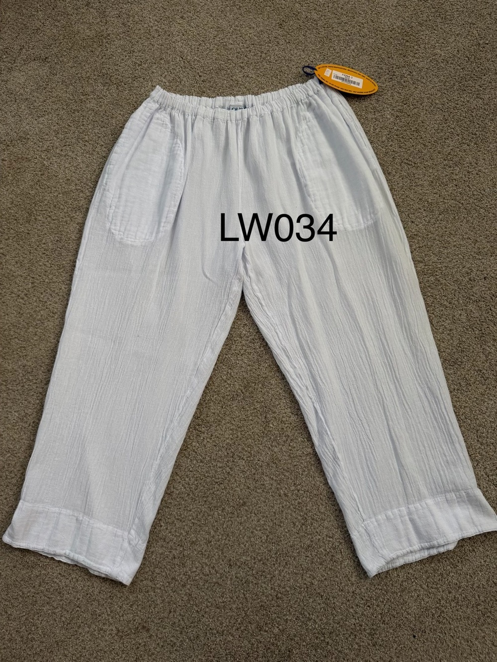 Oh My Gauze! White Men's Lightweight Jogger Pants